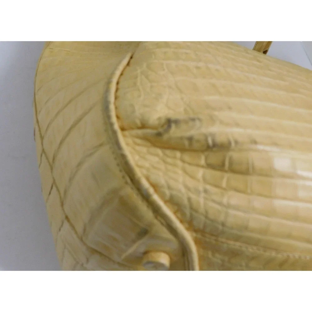 Nancy Gonzalez Yellow Genuine Crocodile Double Handle Tote Bag - Picture 9 of 12